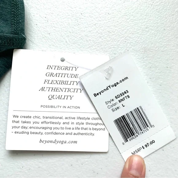 Beyond Yoga Spacedye Caught In The Midi High Waisted Leggings SD3243 Teal L NWT - Picture 6 of 9